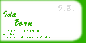 ida born business card